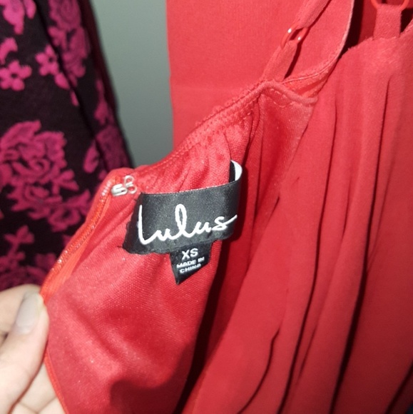 Lulus Long Red Backless Prom Dress - Picture 5 of 8